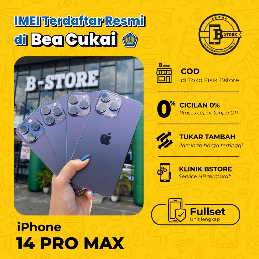 iPhone 14 PRO MAX 128GB - RESMI BEA CUKAI - 128 GB - COD Jakarta