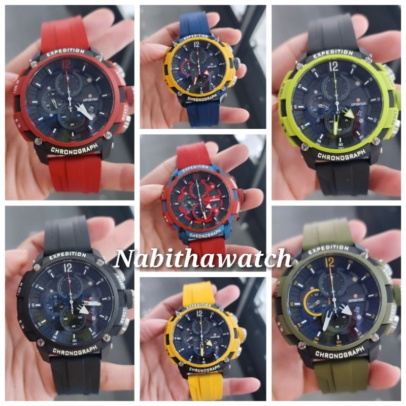 Jam Tangan Expedition Chronograph E 6781 Pria 6781 New Original Garansi Resmi