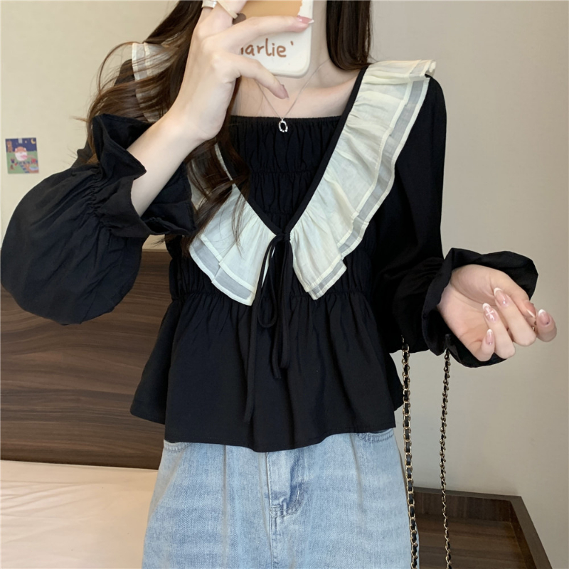 MOOGU ♡ Blouse korea temperamen atasan wanita fashion top