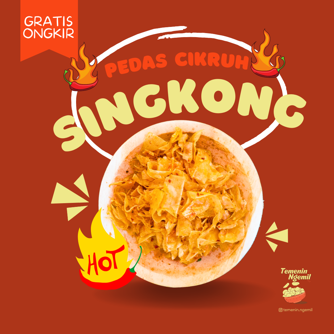 

100 GRAM KERIPIK SINGKONG KRIWIL PEDAS GURIH CIKRUH