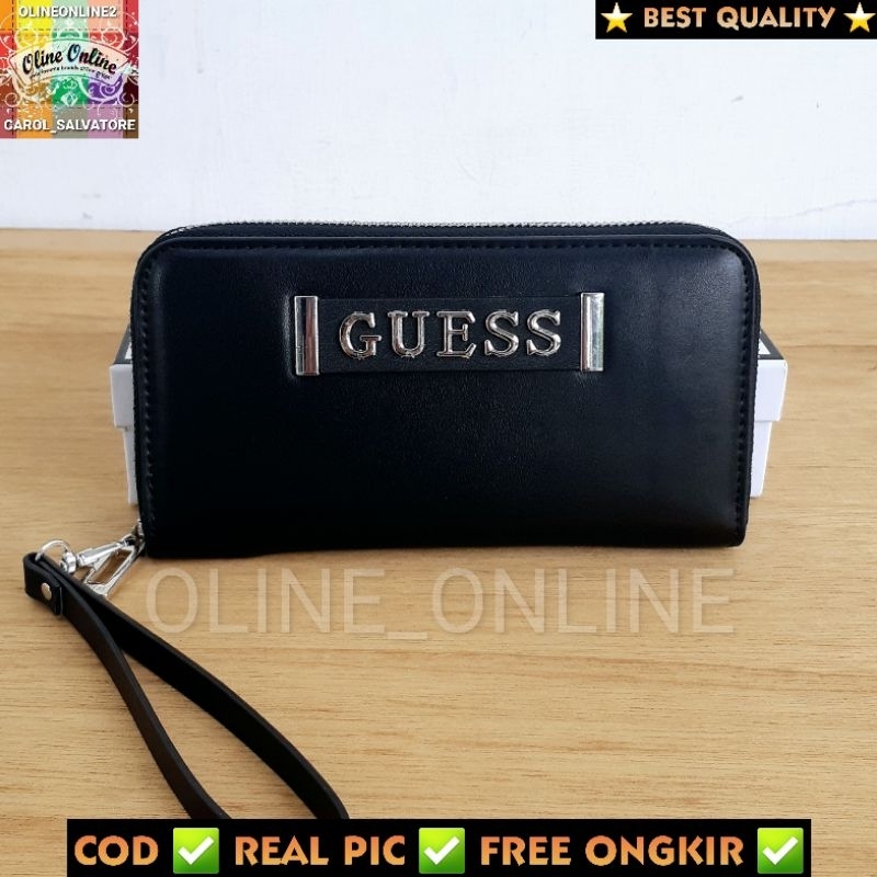 dompet kerrigan emboss black cream white pink beige logo brown black logo black zipper wallet long wallet dompet panjang roomy paspor bag wallet big size gs gb