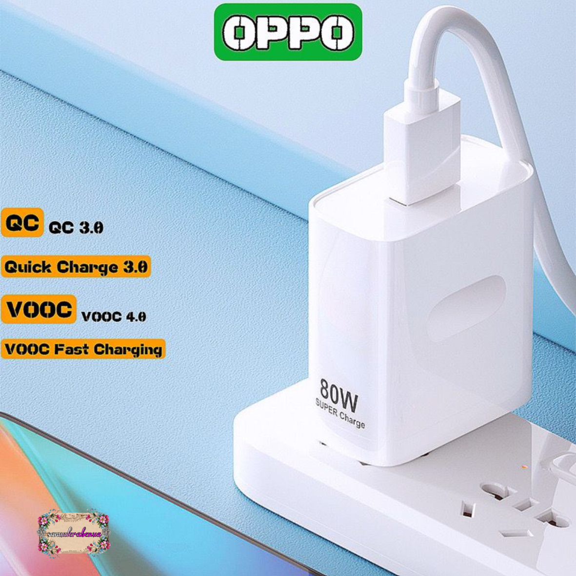 Batok ADAPTOR ORIGINAL OPPO 80W SUPER VOOC &amp; VOOC PENGISIAN SUPER CEPAT OPPO RENO 8 RENO 7 RENO 6 RENO 5 RENO 5F RENO 4 A77S A57 2022 A15 A16 A16E A17 A17K A5 2020 A9 2020 SB5437