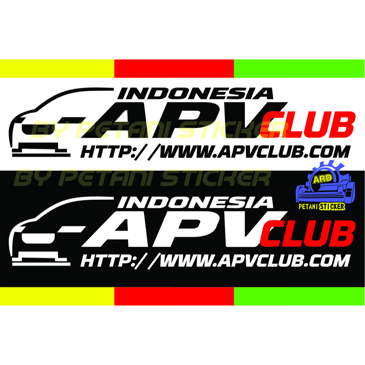 STIKER APV CLUB STICKER MOBIL APV CLUB INDONESIA KACA BODY KAP UNIVERSAL CUTTING STIKER