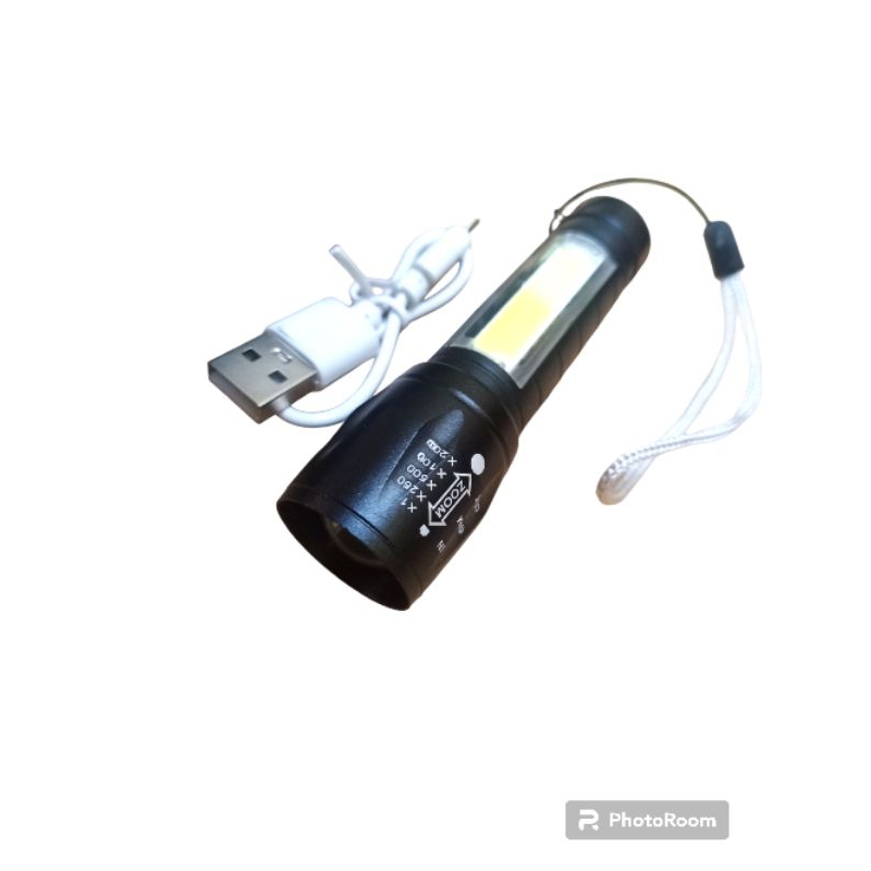 Senter Swat Mini Zoom Rechargeable Super Terang