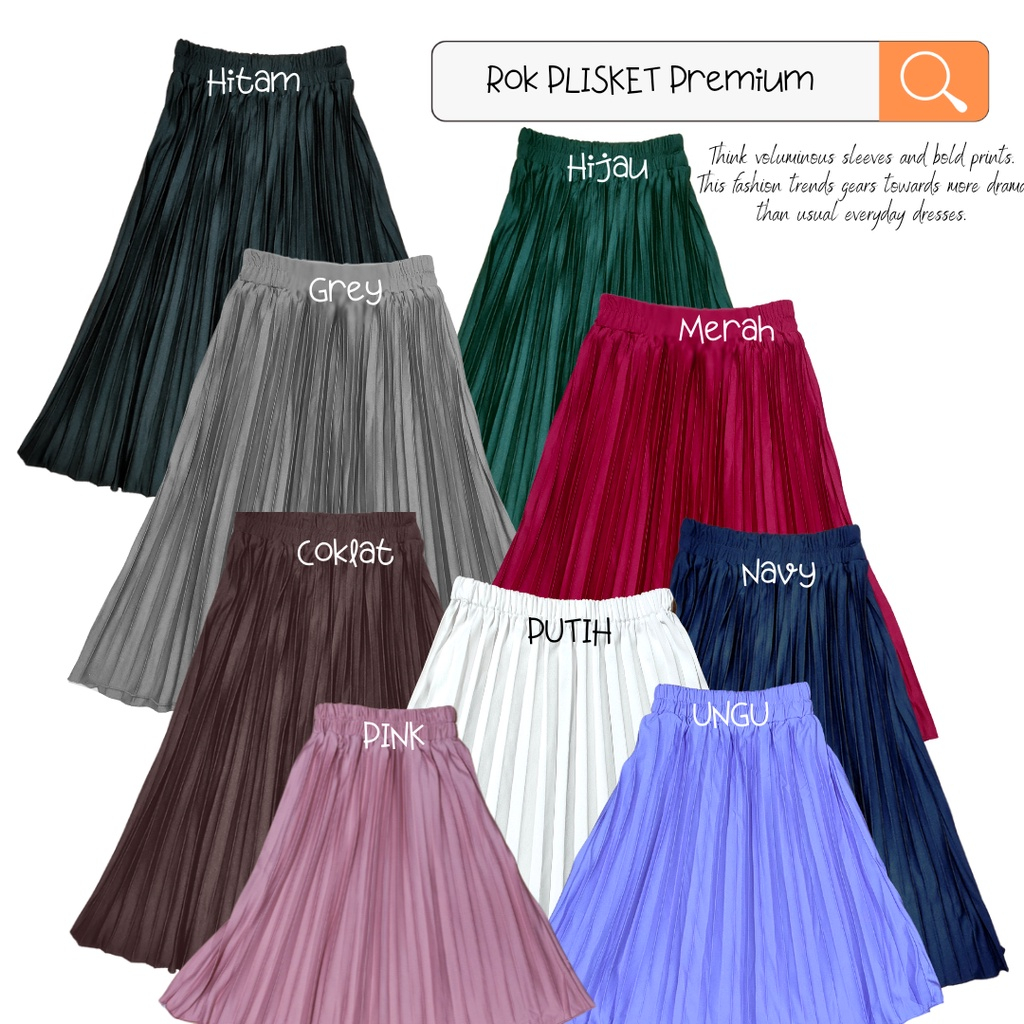 rok plisket anak