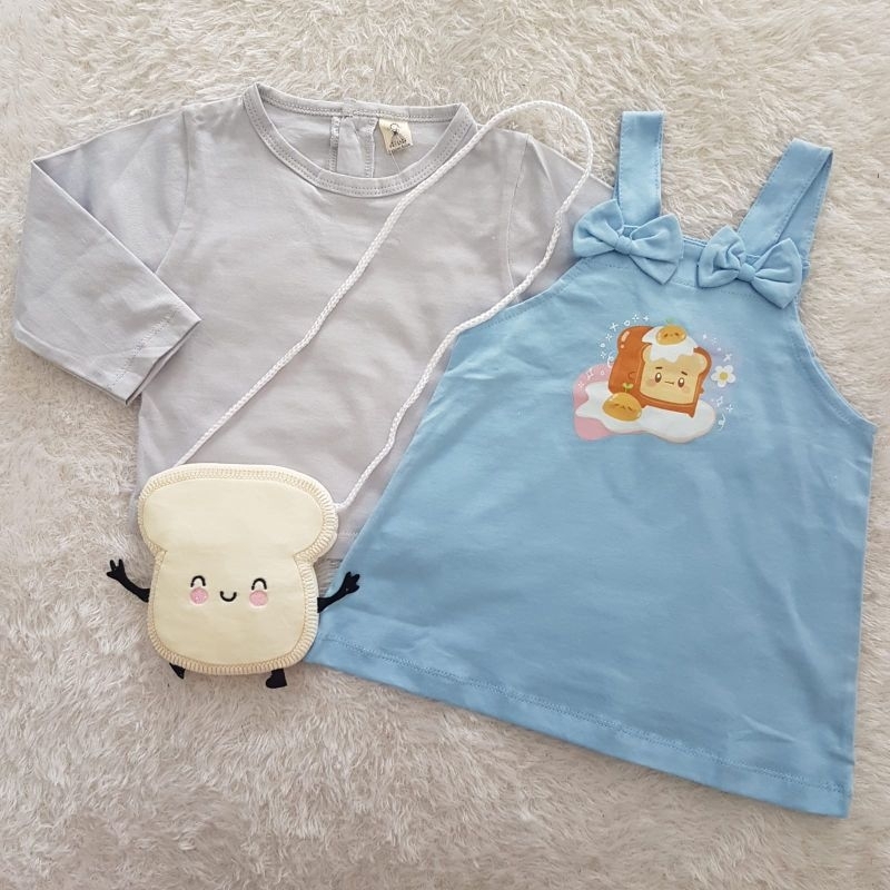 Dress Bayi Overall cutie Bread set