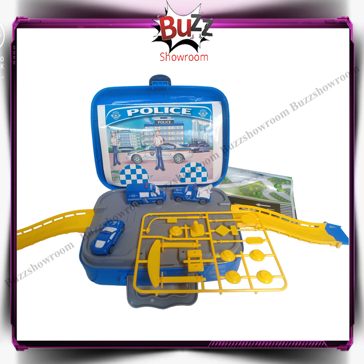 Building Parking Diy Suitcase Play Set Mainan Anak Mobil Construction