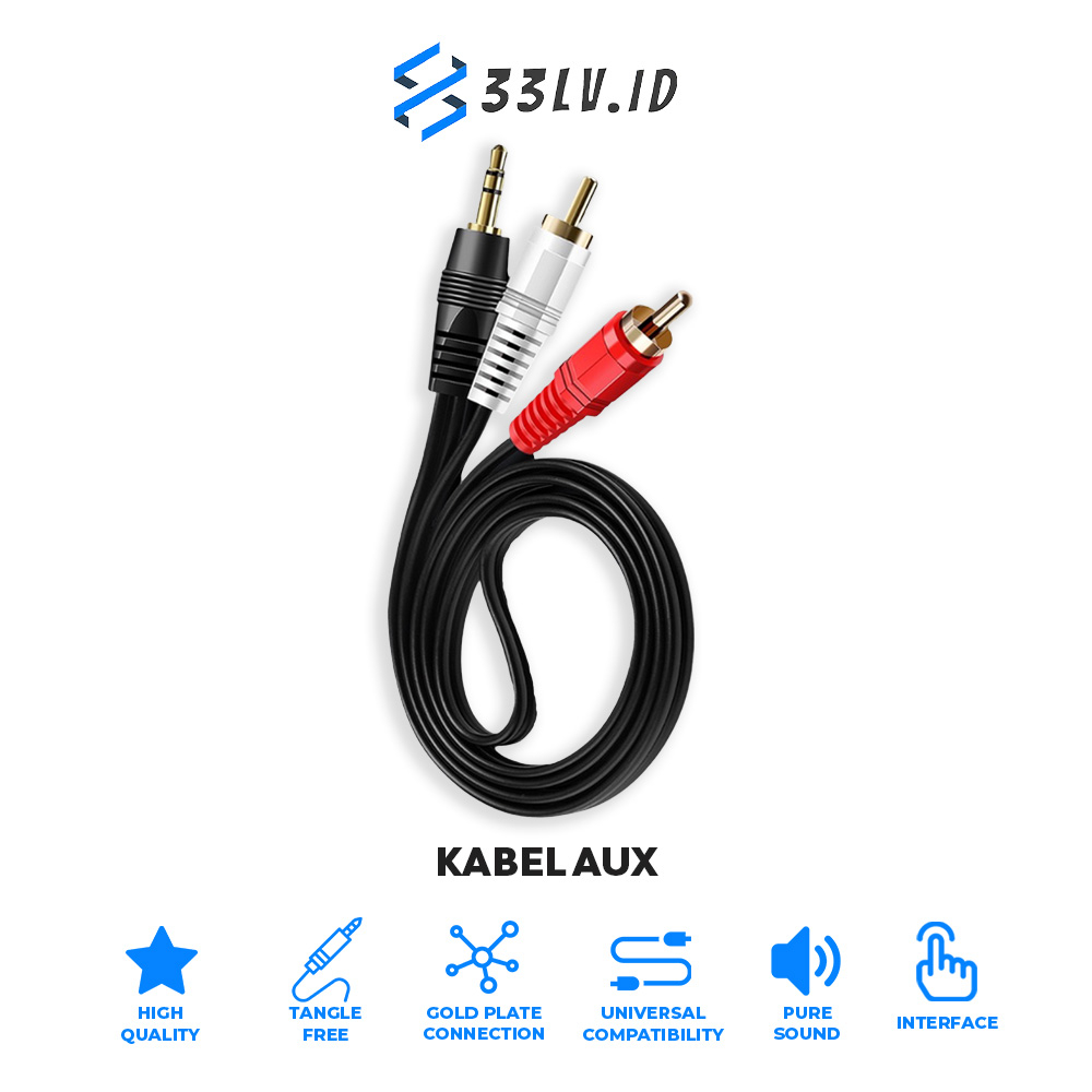 【33LV.ID】Kabel aux 1 IN 2, 1 IN 3, 3 IN 3 kabel audio panjang 1.5m