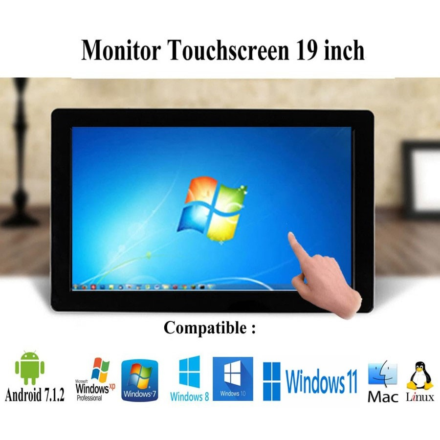 Display Monitor Touchscreen 19 inch Tanpa Standing