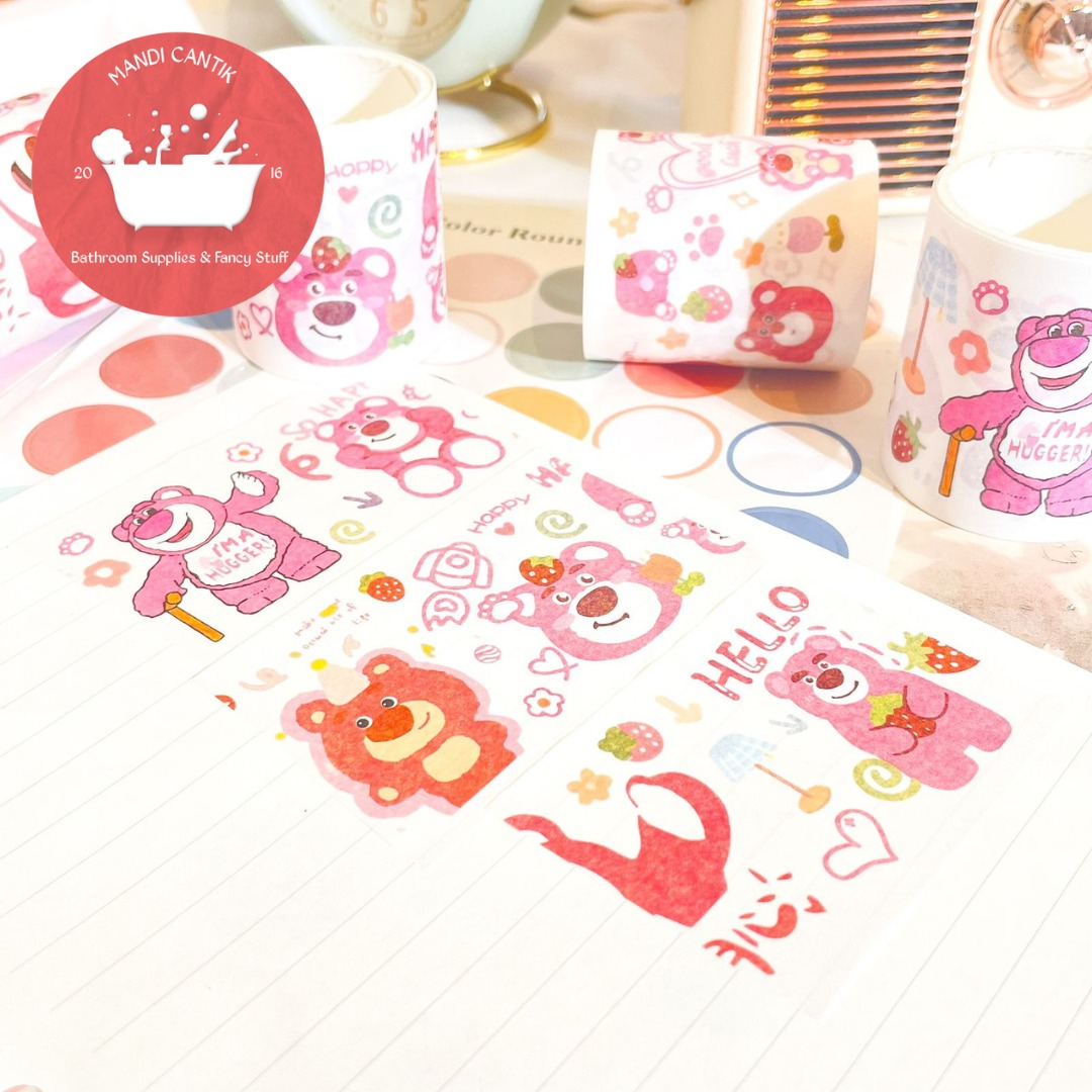 

washi tape lotso 1 set isi 6 solatip disney lucu imut kekinian COD