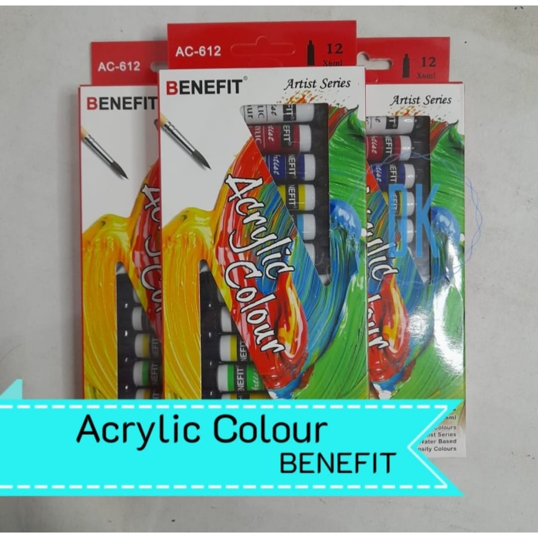 

BENEFIT Acrylic Colour Cat Akrilik Set 6ml 12 Warna