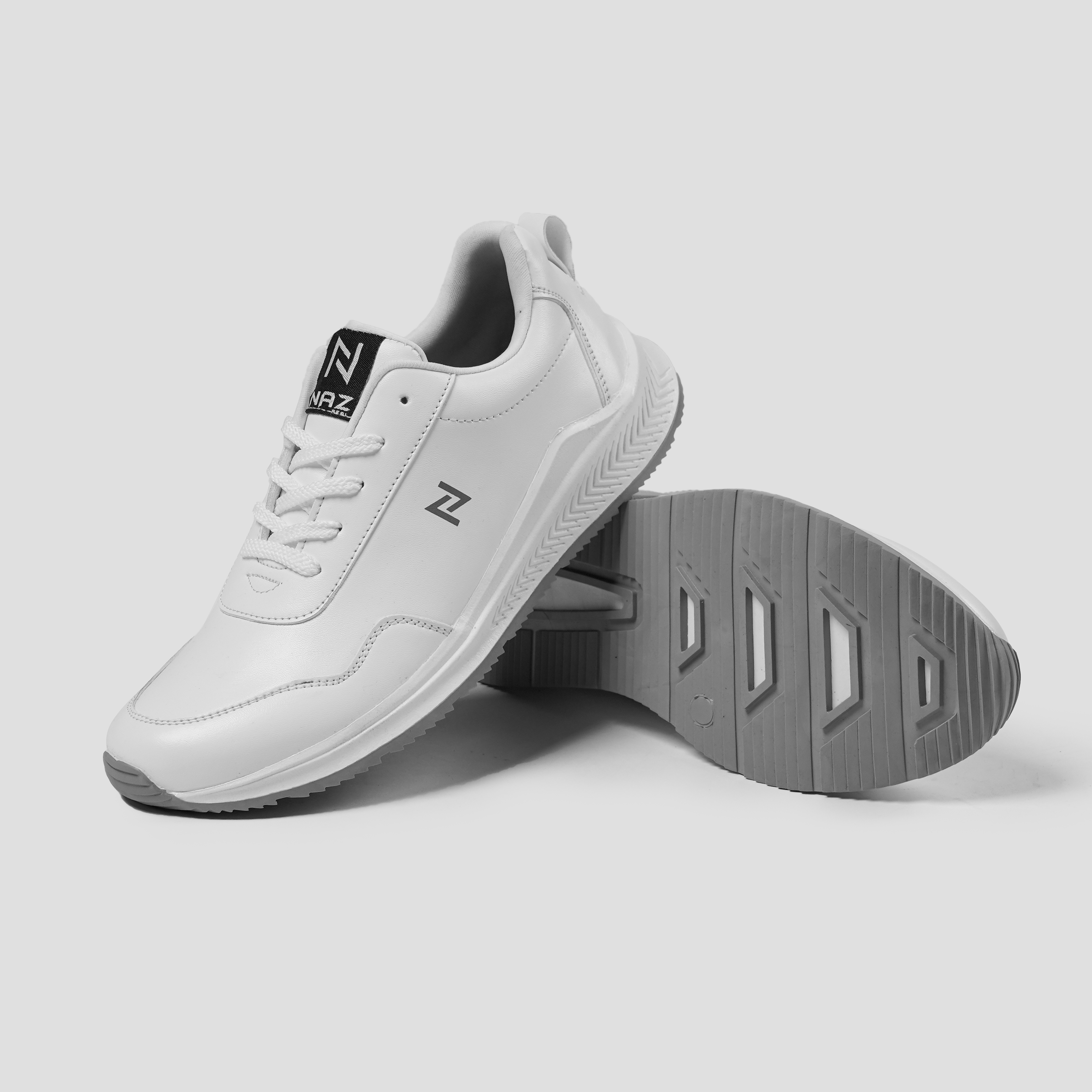 Sepatu Sneakers Pria Casual Shoes Sporty Olahraga Trendi Pria Wanita Unisex Original Naz Elgin White