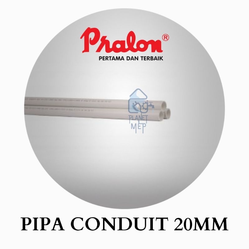 PRALON PIPA LISTRIK CONDUIT 20MM HIGH IMPACT SNI / PUTIH