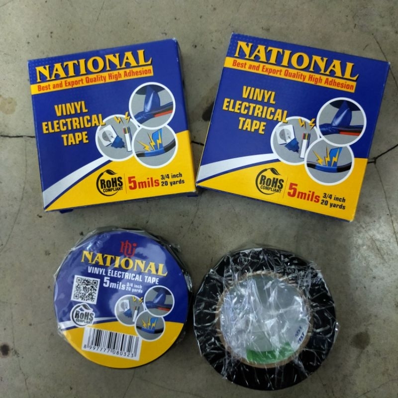 

Isolasi Listrik National Hitam isolasi 3/4" x 20yards 600V 80°C