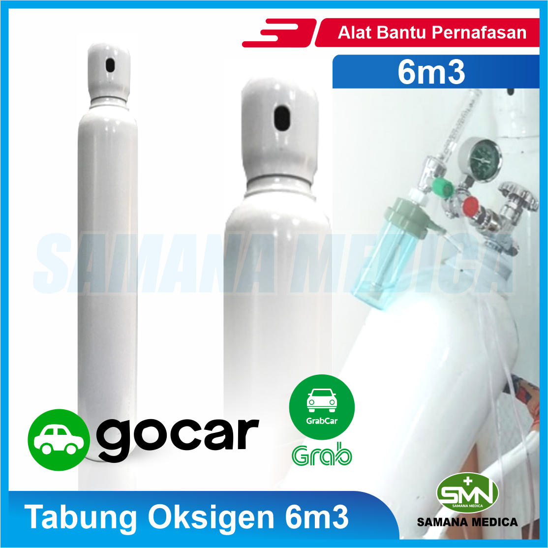 GOCAR / GRABCAR ONLY Tabung Oksigen 6m3 (Tabung oksigen 6 meter kubik) Alat Bantu Pernafasan