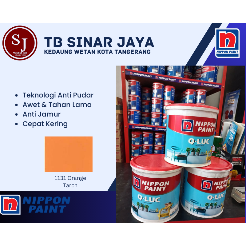 Cat Tembok Interior Qluc Cat Tembok Warna Nippon Paint Galon 5kg 5 Liter - 1131 Orange Tarch