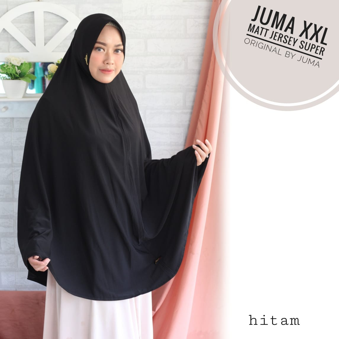 Hijab Langsungan Jumbo Polos // Jilbab Umroh Haji // Jilbab Instan Syari Jersey Premium Juma XXL