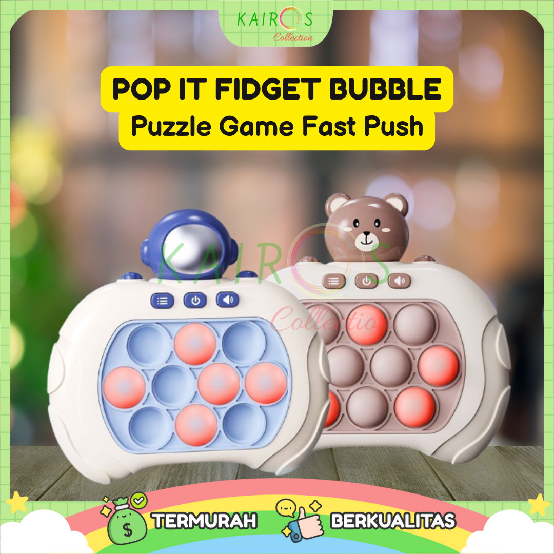 Pop It Push Bubble Fidget Toy Game Challenge