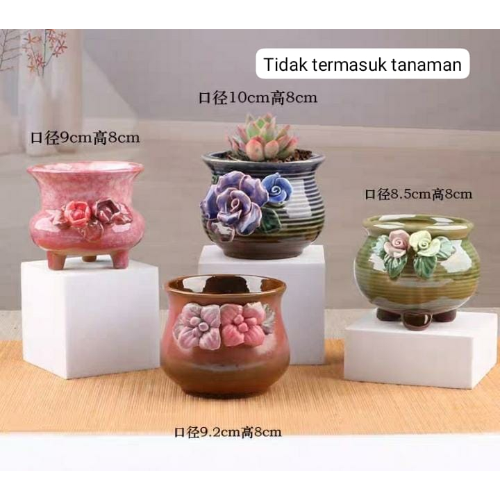 Pot Keramik Estetik (Pilih varian)