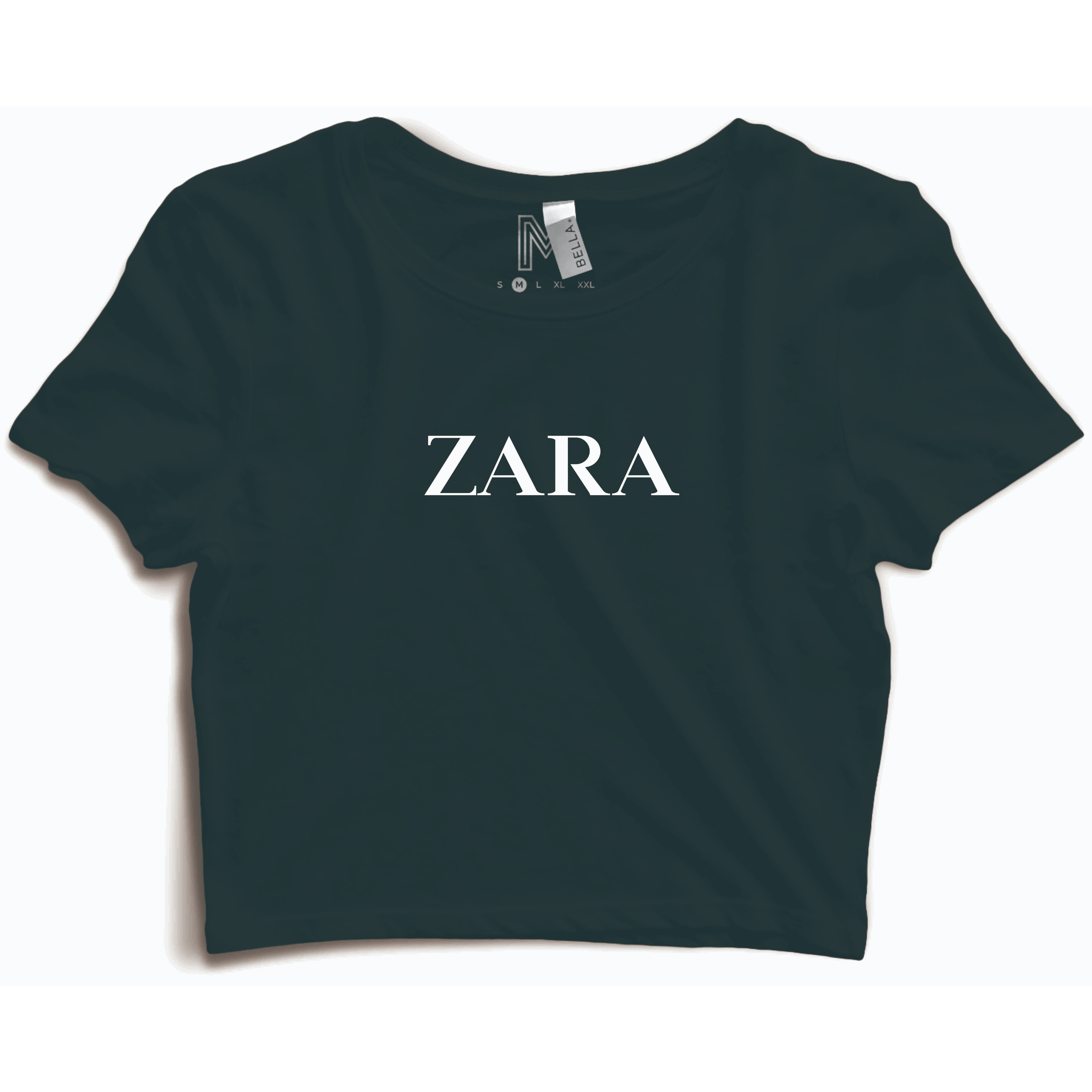 Baju Slimfit dan Crop Cewek Branded Logo Zara
