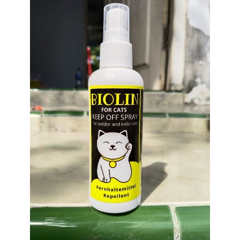 Pengusir Kucing Cat BIOLIN 120 Ml Spray Anti Kucing Melatih Kucing Bab Dan Pipis Sembarangan Shaestore15