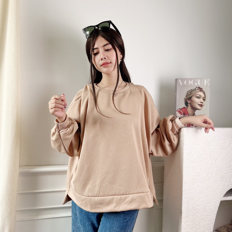 AFI - EC - Oversize Sweater  XXXL Wanita Oblong Wanita Big Size Crewneck