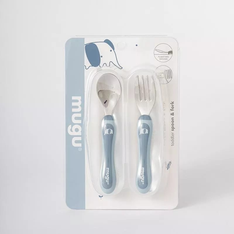 Mugu Toddler Spoon&amp;Fork MGTA2401 - Sendok &amp; Garpu Anak