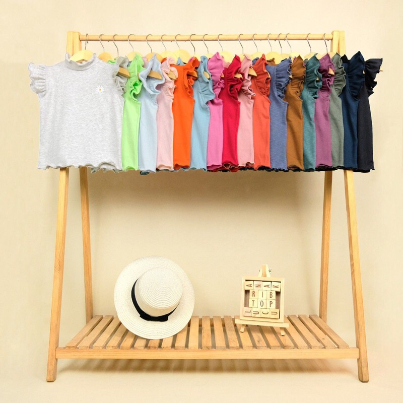 RIB TOP FLAMINGO DAISY | BAJU KAOS RIB ANAK PEREMPUAN 1-6 TH