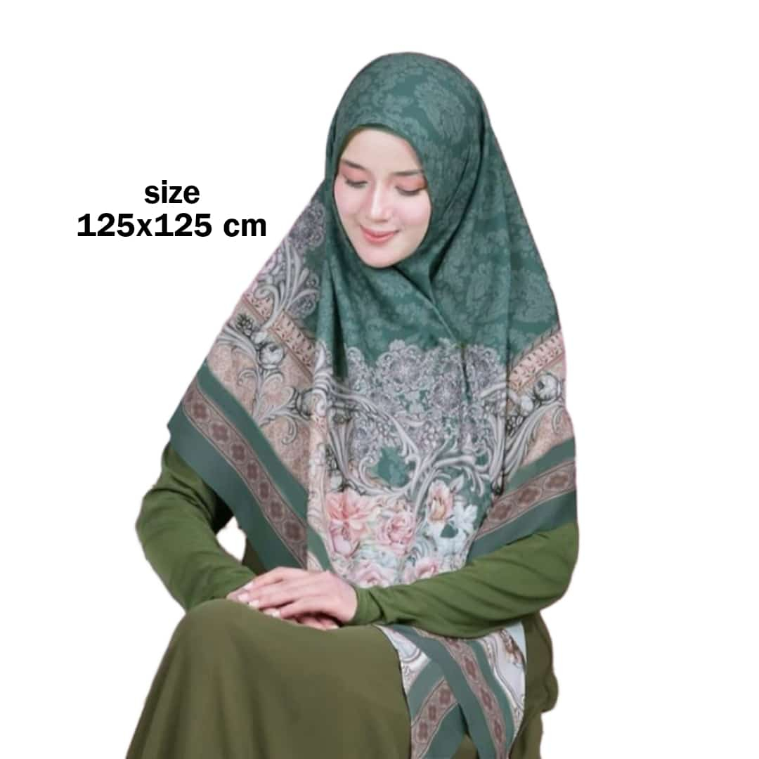 DISKON !! HIJAB SEGI EMPAT SYARI MOTIF LUGAYPUSAKA JILBAB VOAL PREMIUM KERUDUNG PERSEGI UKURAN JUMBO