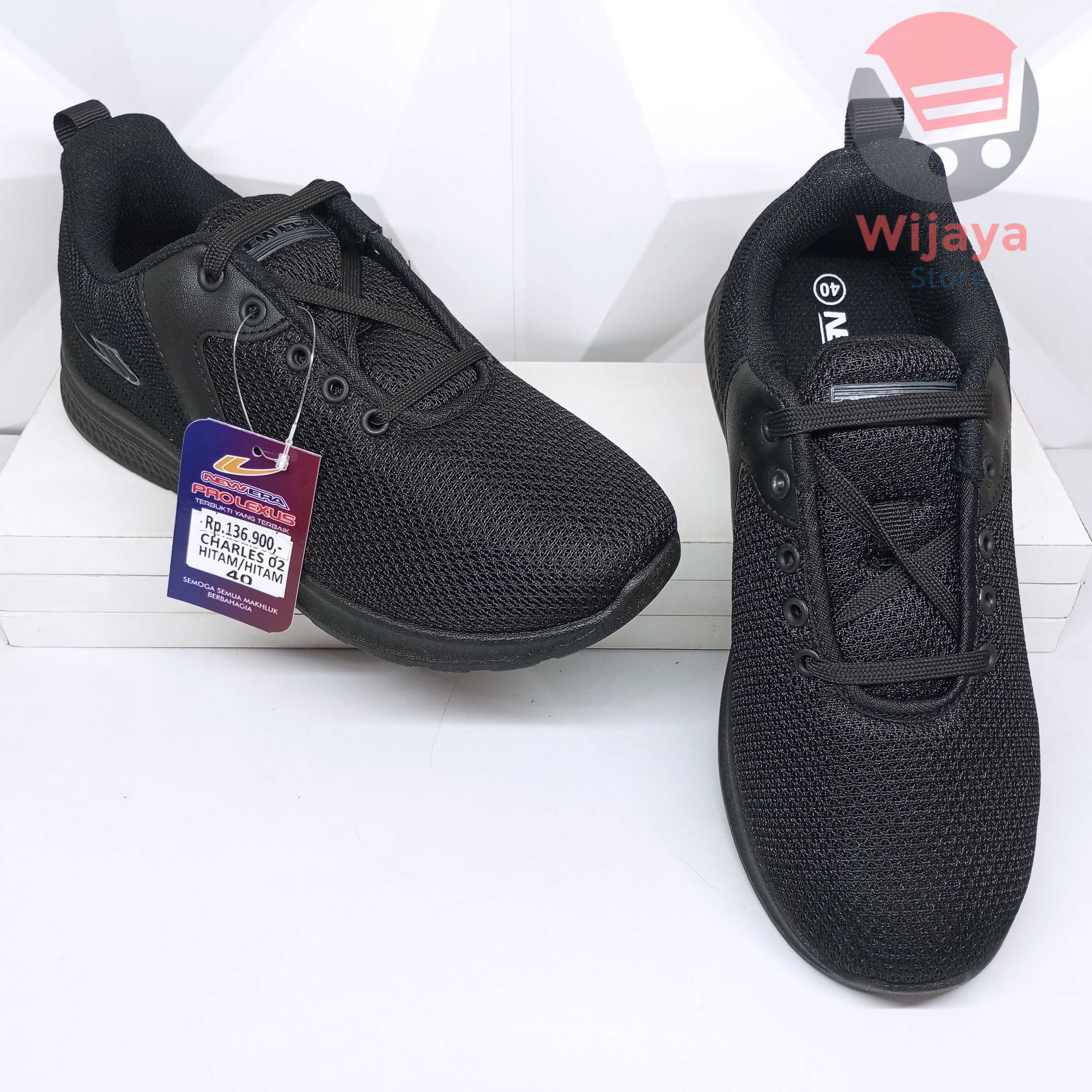 Sepatu Sneaker Sekolah New Era 39-43 Desain Hitam Polos Putih dengan Kualitas Terbaik untuk Anak Sekolah ALPHARD KING ARTHUR CHARLES AUDI