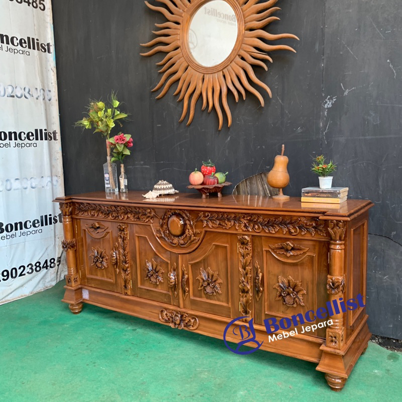 Bufet ukir kayu jati jepara