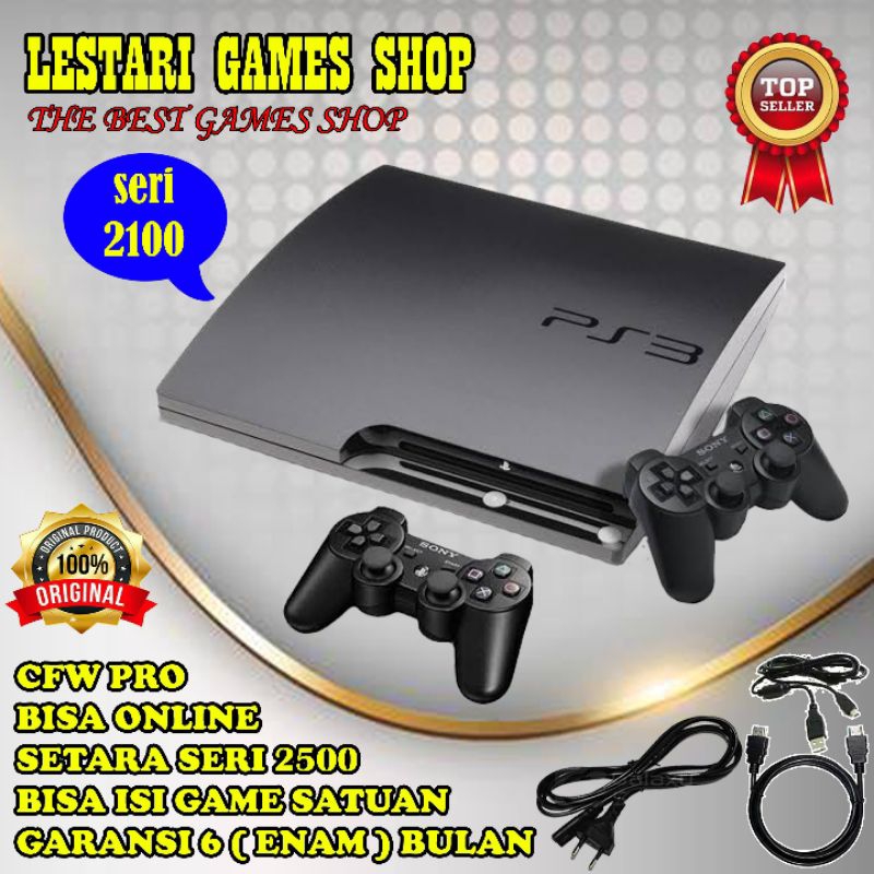 PS3 SLIM 1TB FULL GAMES SERI 21 PS 3 SLIM CFW SERI 21XX FULL SET 2stik 1000GB 500GB 320GB