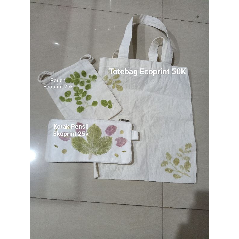 

KOTAK PENSIL,POUCH,TOTEBAG ECOPRINT