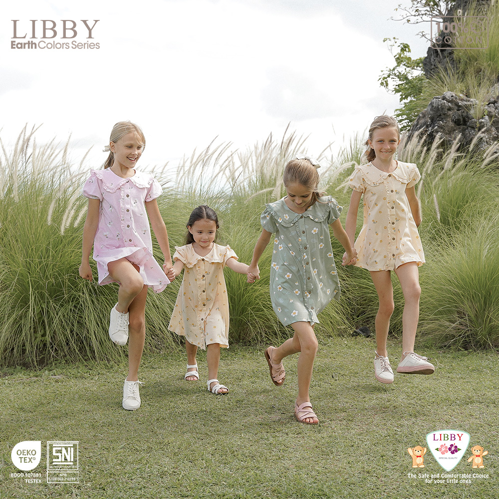 Libby Baby Emily Dress Gaun Dress Anak Perempuan