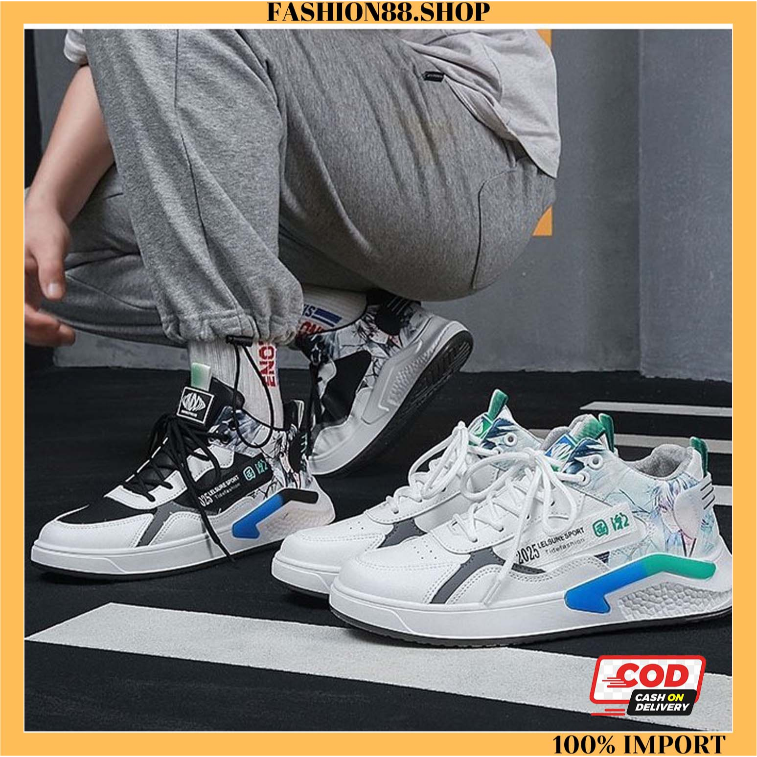 Sepatu Pria Sepatu Cowok Sneakers Import Pria Kasual Sporty Premium Quality M02