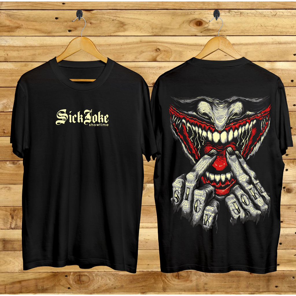 Baju Kaos Distro Tshirt Pria Wanita Boneka Keren Lengan Pendek Sick Joke Terbaru Cewek Cowok Motif Sablon Bergambar Samurai Dragon Cod Couple Unisex