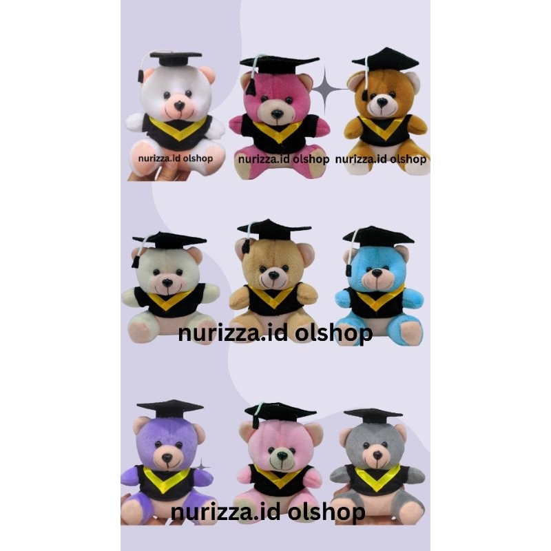 Bear mini Toga 13 cm / boneka wisuda 13 cm / Bear buket 13 cm