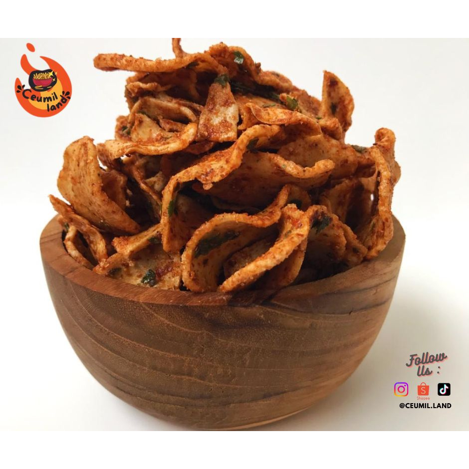 

KERIPIK BASRENG DAUN JERUK PEDAS 250 GR / KERIPIK BASRENG VIRAL PEDAS MANTAP 100% HOMEMADE