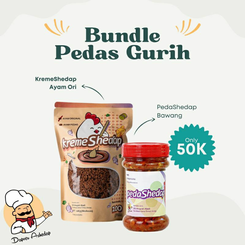 

BUNDLING PEDAS GURIH Sambal PedaShedap Bawang dan KremeShedap Ayam ORIGINAL Harga Lebih Murah!!