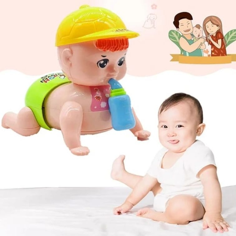 Mainan Anak Bayi Merangkak / Toys Crawling doll / Crawling Baby Toy's