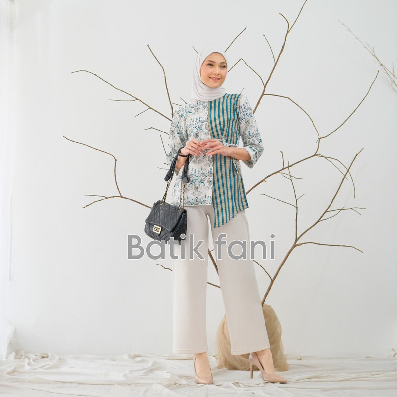 BAJU BATIK WANITA MODERN MONALISA GENES M,L,XL asli PEKALONGAN