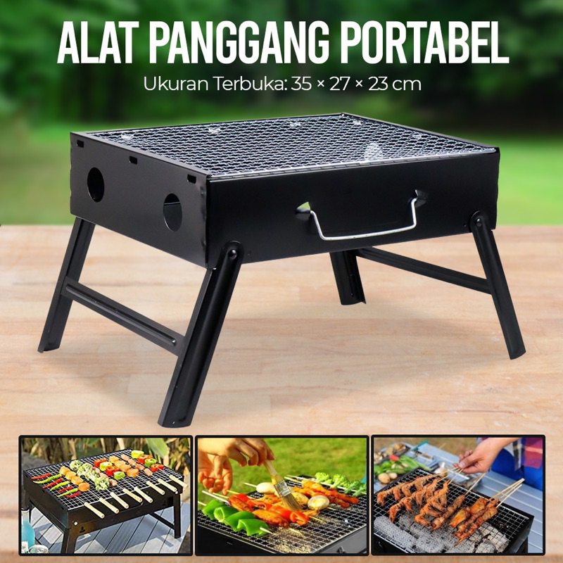 BABALE Alat Panggang Arang BBQ Outdoor Grill Stove Foldable - FC3