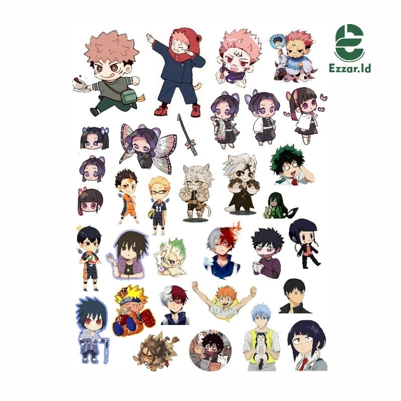 STIKER ANIME RANDOM 30 PCS