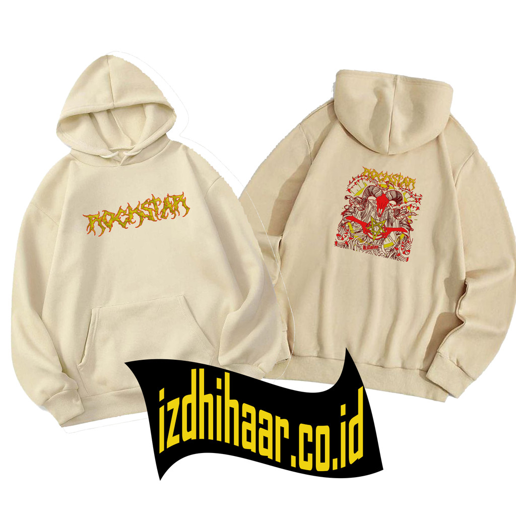 Sweater Hoodie Pria ROCKSTAR  / Sweater Cowok Keren / Sweater Oblong / Jaket Hoodie Pria Wanita / Sweter Pria Terbaru / Hoody Pria Distro / COD Bayar Di tempat