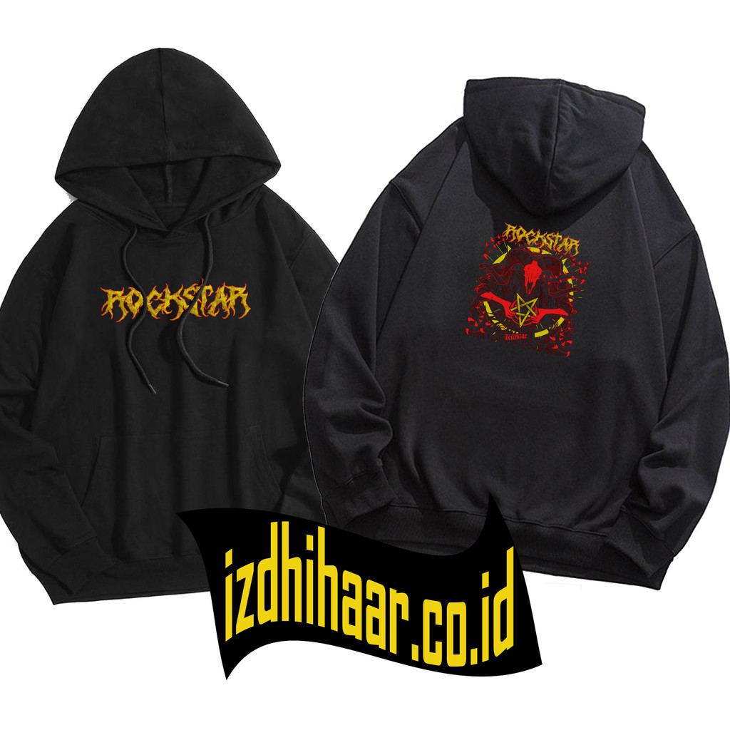 Sweater Hoodie Pria ROCKSTAR  / Sweater Cowok Keren / Sweater Oblong / Jaket Hoodie Pria Wanita / Sweter Pria Terbaru / Hoody Pria Distro / COD Bayar Di tempat