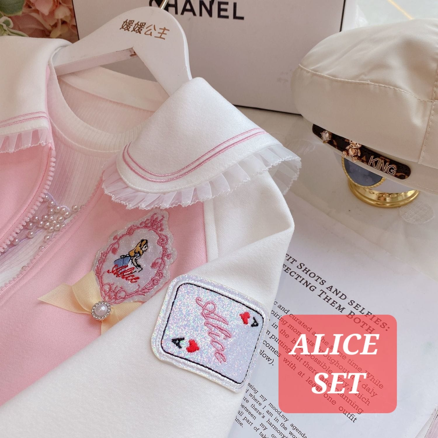 BAJUKIDDIE ALICE SET BAJU SETELAN FASHION ANAK REMAJA CEWEK ALA KOREA JEPANG IMPORT