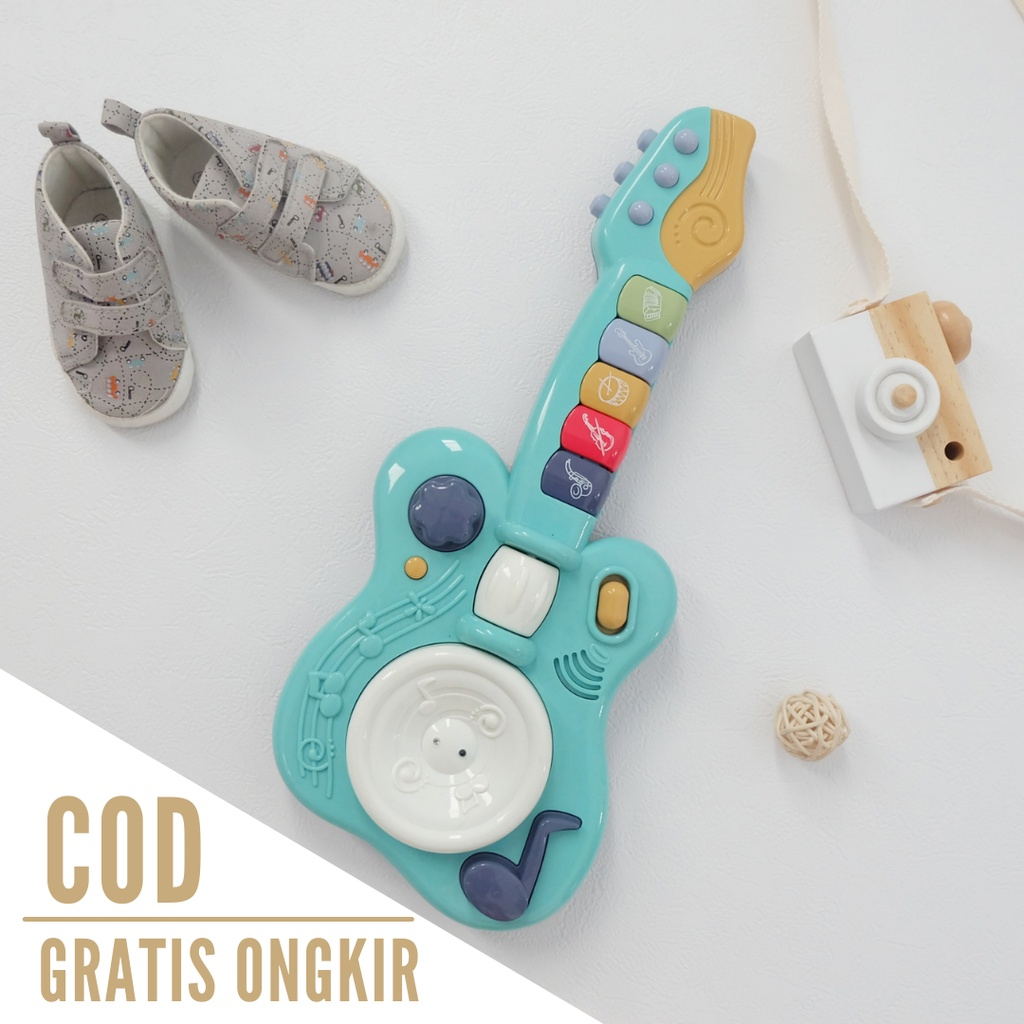 6+1 Functions Educational Toys Electronic Music Instruments Guitar Toys for Kids Baby