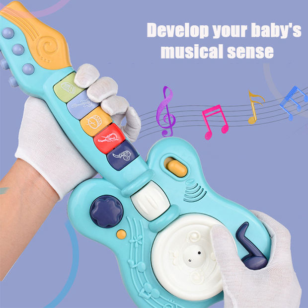 6+1 Functions Educational Toys Electronic Music Instruments Guitar Toys for Kids Baby