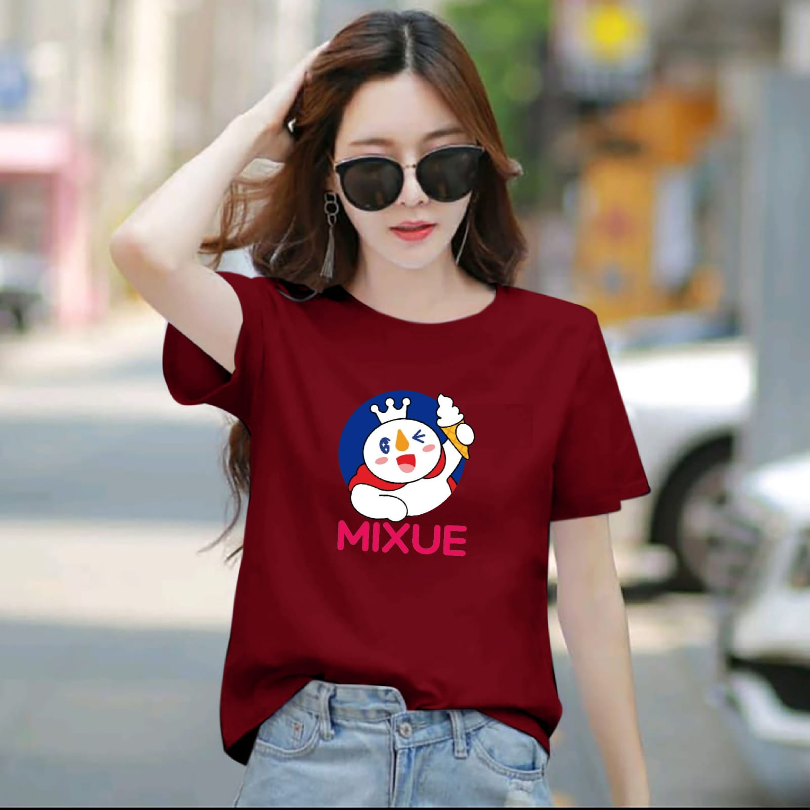 BAJU ATASAN TRENDY MIXUES BIG GIRL TERBARU-KAOS DISTRO CEWEK KEREN LENGAN PENDEK MASA KINI DAN TERLARIS-KAOS CEWEK TERBARU