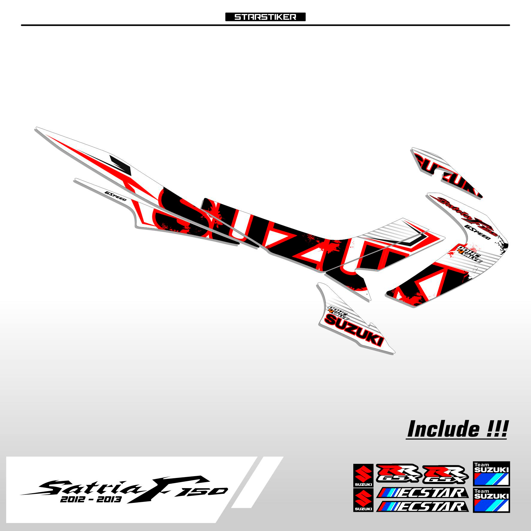 F4 / STRIPING SATRIA FU BARONG / R 150 / RAIDER 150 / 2012 / 2013 / SATRIA F 150 / SATRIA F150 / STO